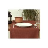 Massarelli Düz Keten Kiremit Runner 40x140 cm 40x140 Kiremit