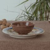 Massarelli Düz Keten Runner, Açık Kahve