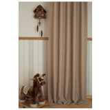 Massarelli Keten Bej Rengi 1-3 Sık Pile 150x260 cm Fon Perde