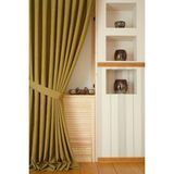Massarelli Keten Kivi Yeşili 1-2.5 Orta Sık Pile 200x260 cm Fon Perde
