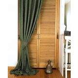 Massarelli Keten Yeşil Pilesiz 60x260 cm Fon Perde