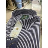 Massaro %100 Cotton Pamuk Gomlek - 2XL - Mor - Beyaz - Lila