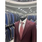 Massaro Battal Beden Büyük Boy Klasik Erkek Takım Elbise - Bordo - 64