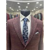 Massaro Kışlık Regular Kesim Yün Erkek Ceketi - Bordo - 48