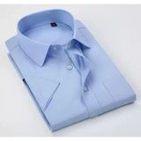 Massaro Pamuk Dakron Erkek Kisakol Gomlek - 2XL - Mavi