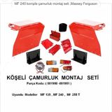 Massey Ferguson 135-240-255T Düz Çamurluk Komple Set (Ayakları Lambalarıyla Beraber Full Set)