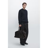 Massimo Dutti 100% cotton round neck cable knit jumper