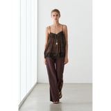Massimo Dutti %100 keten orta bel çan paça pantolon