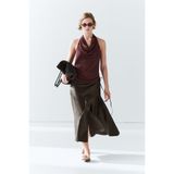 Massimo Dutti %100 pamuklu degaje yaka bluz