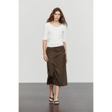 Massimo Dutti %100 pamuklu midi etek