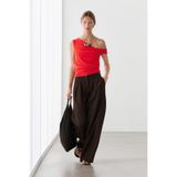 Massimo Dutti Asimetrik tek omuz bluz