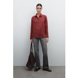 Massimo Dutti Dökümlü %100 keten gömlek