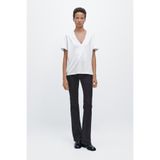 Massimo Dutti Dökümlü V yaka t-shirt