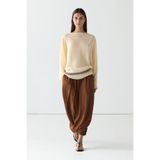 Massimo Dutti Dökümlü ve büzgülü midi etek