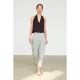 Massimo Dutti Halter yaka elastik kesim pamuklu bluz