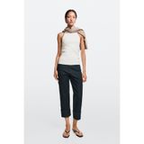 Massimo Dutti Katlamalı paça kapri jean