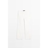 Massimo Dutti Keten karışımlı kick flare pantolon