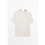Massimo Dutti Keten karışımlı kısa kollu t-shirt