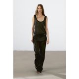 Massimo Dutti Keten karışımlı straight fit pantolon
