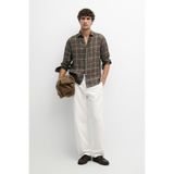 Massimo Dutti Keten ve pamuklu straight fit pantolon