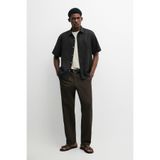 Massimo Dutti Regular fit kısa kollu %100 keten gömlek
