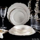 Massimo Lucca Relief Gold 24 Parça 6 Kişilik Yemek Takımı