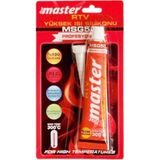 Master 300°C Yüksek Isı Silikonu Tüp 50ML Esnek ve Dayanıklı Asetoksi Malzeme MSQ60 Rtv