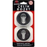 Master Çelik Kapı Kolu Rozet Gri Renkli Blokajlı Güvenli Özellikli Tasarım