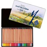 Master Class Extra-Fine Kuru Boya Kalemi Seti 36 Renk | Profesyonel Sanatçı, Metal Kutu, Ince Uç, Yüksek Pigment, Saint-Petersburg - Çok Renkli - Standart - Genel