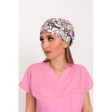 Master Likralı Kahverengi Ayıcık Desenli Cerrahi Doktor Hemşire Bone B155