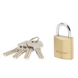 Master Lock 2930EURD Ekstra Kalın Prinç Anahtar Asma Kilit, Altın, 5,4 x 3 x 1,4 cm