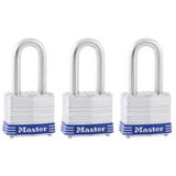 Master Lock 3TRILF Asma Kilit, Lamine, Gümüş Renkli, 3 Adet