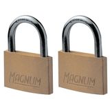 Master Lock CAD40T 2 Adet Masif Pirinçten Yapılmış Anahtarlı Büyük Asma Kilit Paketi, Altın Rengi, 5,4 x 4 x 1 cm