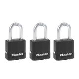 Master Lock M115XTRILF Magnum Ağır Hizmet Tipi Anahtarlı Dış Mekan Asma Kilit, 3'lü Paket Anahtarlı-Aynı