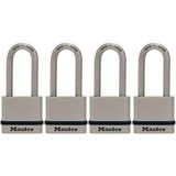 Master Lock M530XKADLHCCSEN Asma Kilit Kaplamalı Askı ve 5,1 cm Ütü Mesafesi, Aynı Kapanır, 1,9 cm Genişliğinde 4'lü Paket Keyed Alike