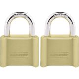 Master Lock Şifreli Kilit, İç Ve Dış Mekan Asma Kilit, Sıfırlanabilir Şifreli Dolap Kilidi, 2'Li Pak