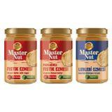 Master Nut Fıstık Ezmesi ve Leblebi Ezmesi, 300 gr, 3'lü Karma Paket, Şekerli ve Parçacıklı Fıstık Ezmesi, Leblebi Ezmesi