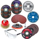 Master Spiral Avuç Içi Taşlama Makinesi Matkap Seti 115 mm (30 Parça) - Çok Renkli