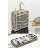 MasterCar Bohe Baklava Dilimli Kulplu Ayakkabı Seyahat Çantası Ayakkabı Düenleyici Ayakkabılık 35X22X40 cm - Kahverengi