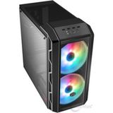 mastercase h500 mesh akrilik panel tempered glass 2x200mm argb led fanlı midtower kas