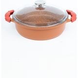 Masterchef Aluminyum Döküm K.yarık Tencere 24 cm - Turuncu