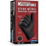 Masterforce Has-Pet Siyah Nitril Eldiven (M Beden) 50'li