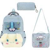 Masterpack School Kız Çocuk Anaokulu Çantası Cinnamoroll Konseptli Peluş Tavşanlı Mavi Sırt Çantası