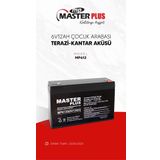 Masterplus 6V12Ah Kuru Akü Çocuk Arabası Terazi-Kantar Aküsü Mp612