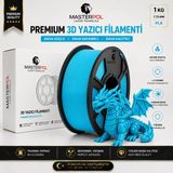 Masterpol Açık Mavi Premium Pla Filament 1 kg 1.75 mm 3D Yazıcılar Için ( Flement Fılement Flament )
