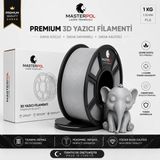 Masterpol Gümüş Gri Premium Pla Filament 1 kg 1.75 mm 3D Yazıcılar Için ( Flement Fılement Flament )