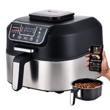 MasterPro Smokeless ızgara | Cyclonic Air Max teknolojili elektrikli ızgara, 1760 W gücünde 260 º 1 fonksiyonlu mutfak robotu, AirFryer | sıcak hava fritözü, fırın ve kurutma makinesi