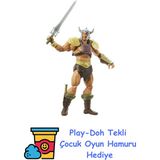 Masters Of The Universe Masterverse New Eternia He-Man Aksesuarlı Aksiyon Figürü, 17,78 cm Motu Koleksiyon Hediyesi, 6 Yaş ve Üzeri Hayranlar Için + Play-Doh Oyun Hamuru