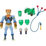 Masters of the Universe Origins & Thundercats yaklaşık 14 cm büyüklüğünde, hareketli aksiyon figürü Tygra, 1980'li çapraz oyuncak, çıkarılabilir zırh, Bolo aksesuarı ve mini çizgi roman JFW96