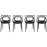 Masters Sandalye 4’lü Set Ikonlara Saygı Duruşu, 2013 Red Dot Design Award - Siyah